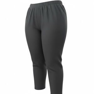 Catherines Everyday Fit Crop Pull On Pants Women 4X Petite (30-32) Gray Tapered